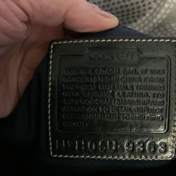 Coach handbag great condition.  Leather on bottom coach signature canvas - Picture 4 of 4